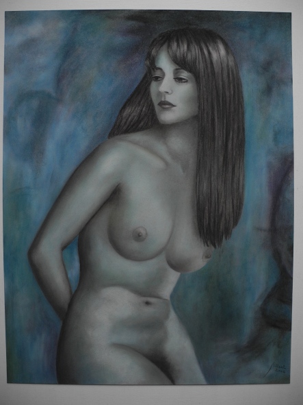 Nude in blue