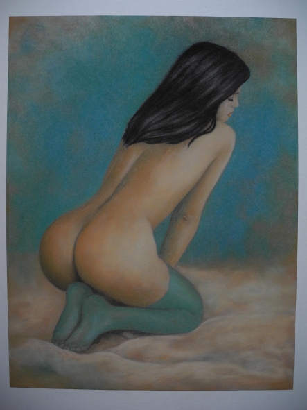 Kneeling nude