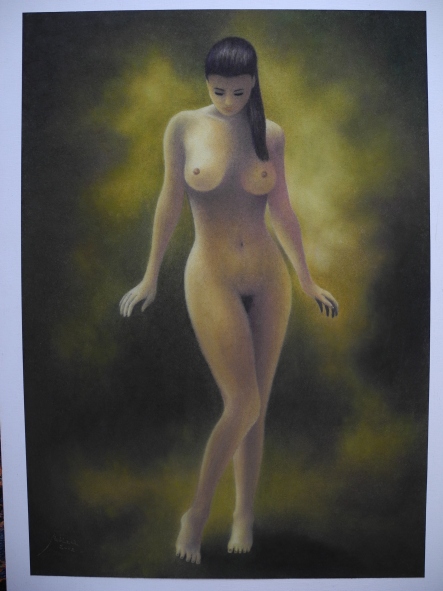 Nude in yellow
