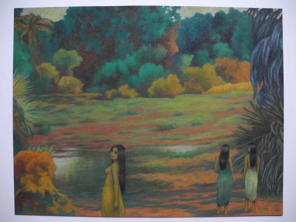 Three girls at the marshland