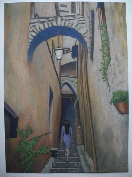 The lady on the stairs