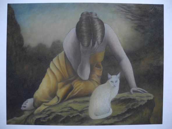 Only the cat lingers