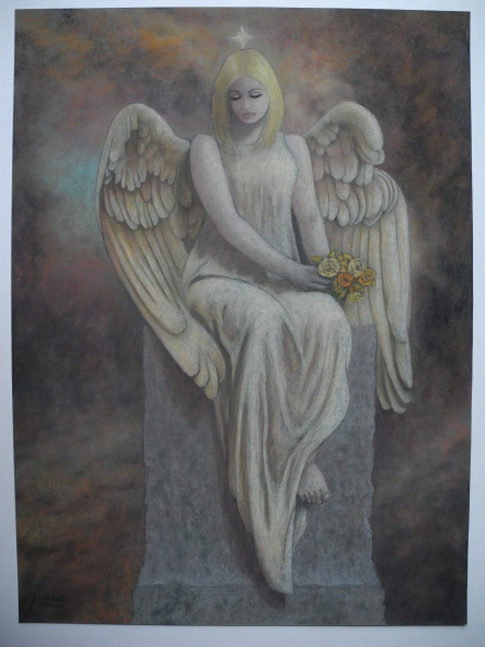 The angel on the burnt earth