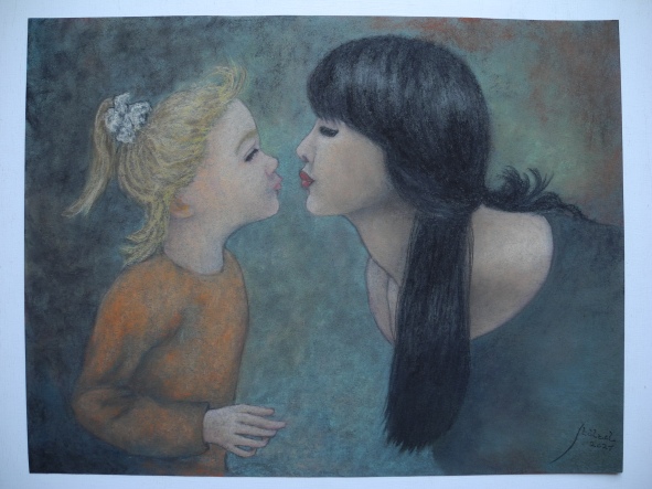 The lady and the little child