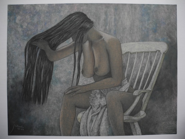 Girl doing her hair - 2