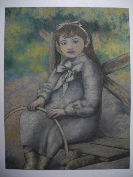 Little Jane with a hoop