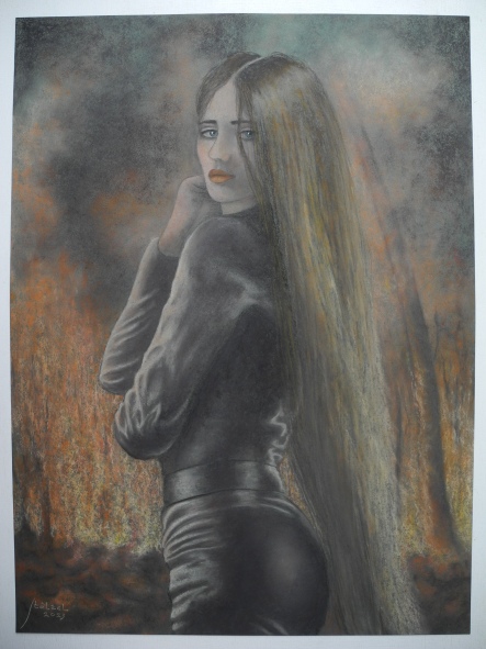 Katniss amidst the fire