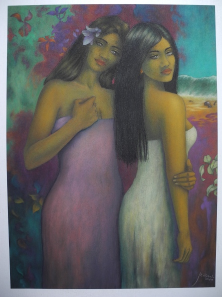 Two Tahitian girls