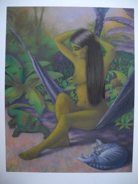 Malea, doing her hair