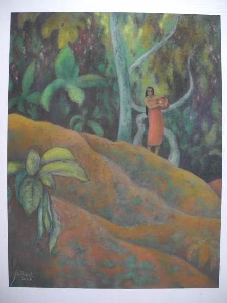 Woman on top of Dunn’s River Falls